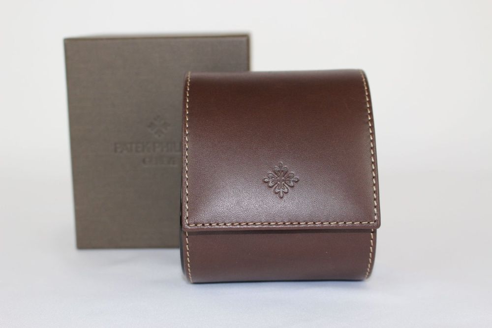 Étui De Voyage En Cuir Patek Philippe Pour Montres Nautilus/Aquanaut - Neuf Avec étiquettes, Marron