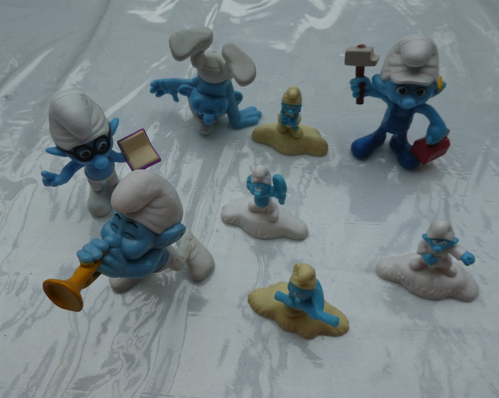 Statuette: Lot de 8 figurines de Schtroumpfs, neufs – Nuovo e nell'imballaggio originale da Troistorrents venduto da Marion70