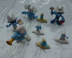 Lot de 8 figurines de Schtroumpfs, neufs