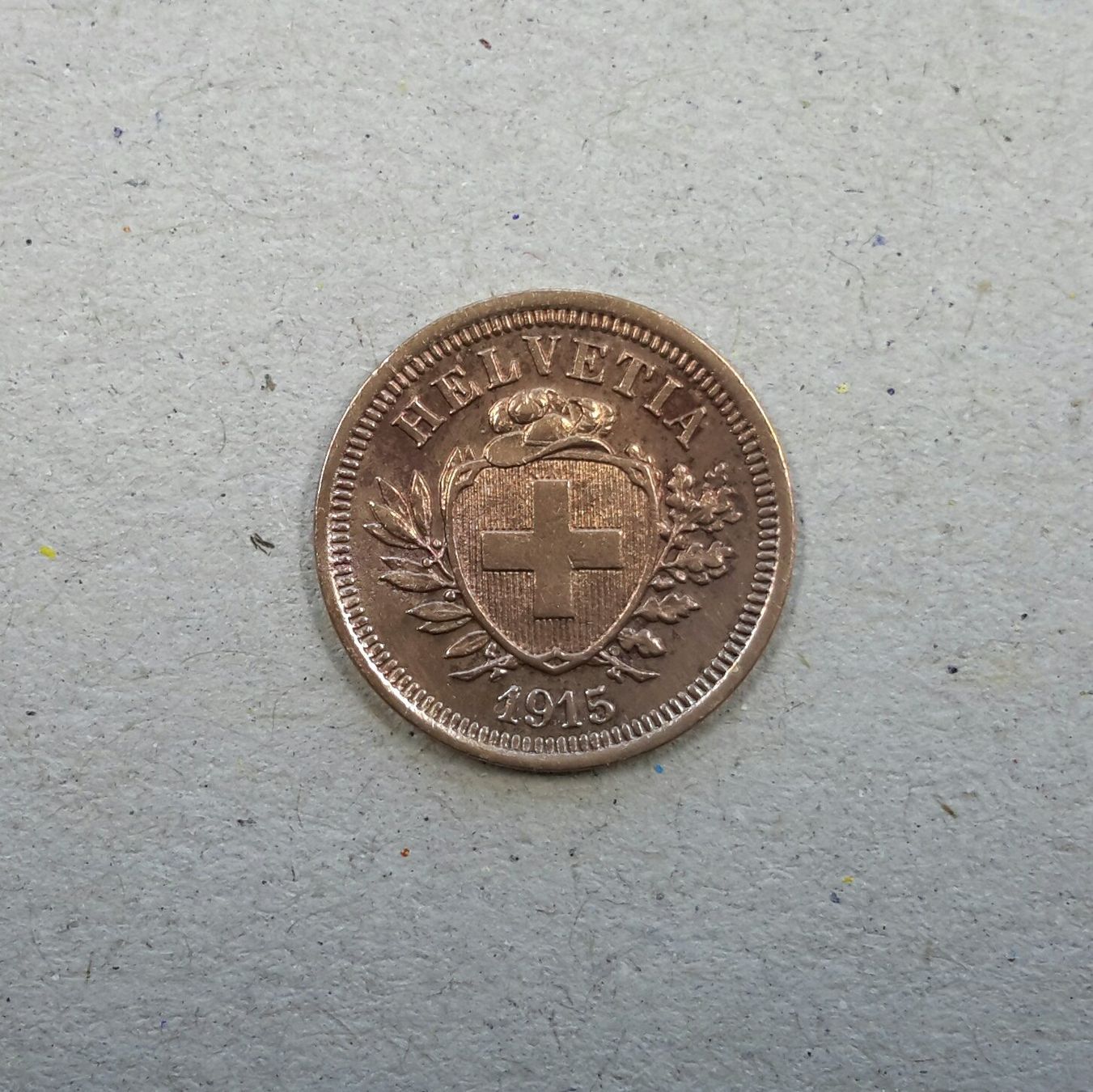 Alle Münzen: 1 Rappen 1915 , Bronze . – Gebraucht aus Burgdorf von Olli.34