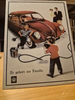 VW Blechschild Er gehoert zur Familie Vintage Deko Metall