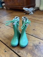 Gummistiefel Spirale grün Dalmatiner Muster Grösse 27