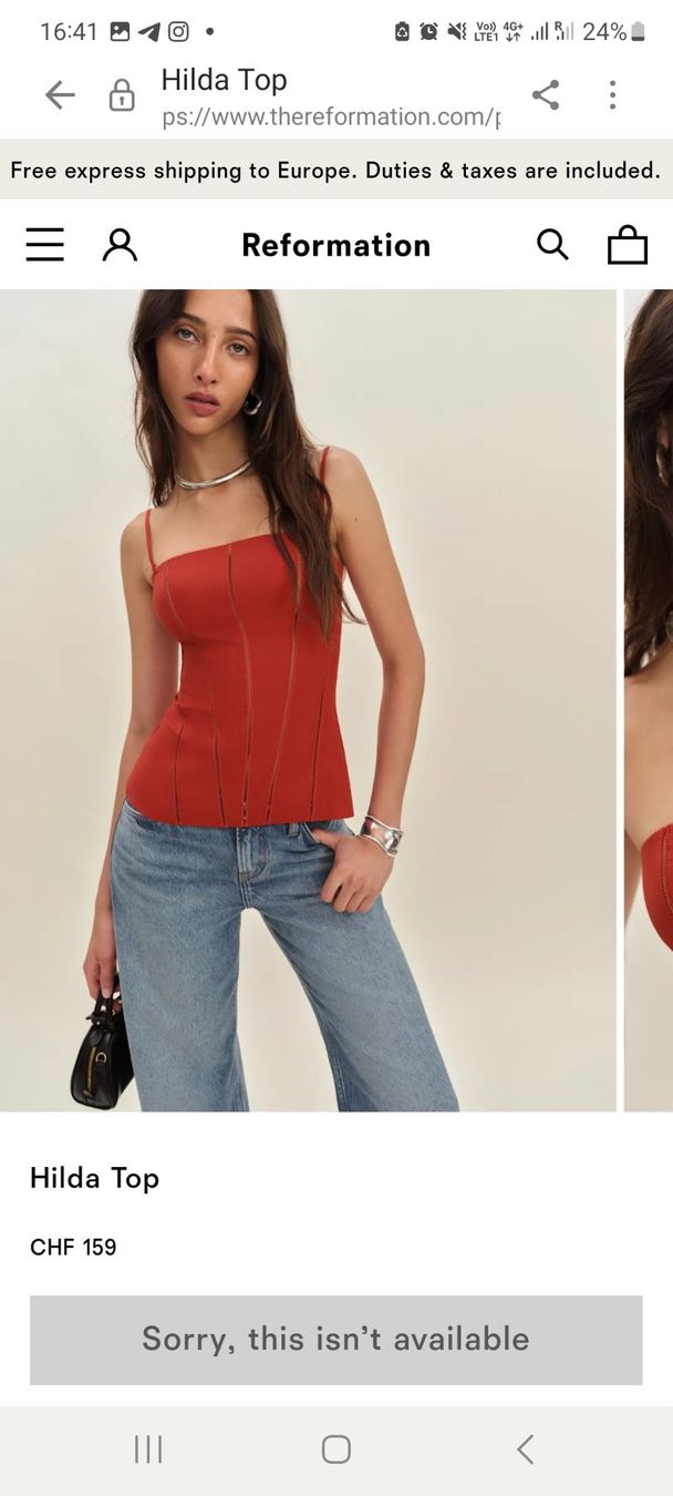 Reformation Tops: Dark red top Reformation – Neu und originalverpackt aus Zürich von mil_x6rf 2