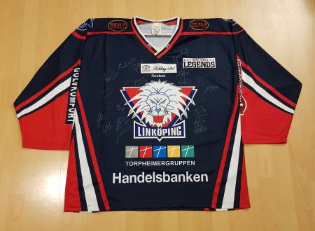 Linköping HC Trikot, Grosse XL (mit vielen Autogrammen)