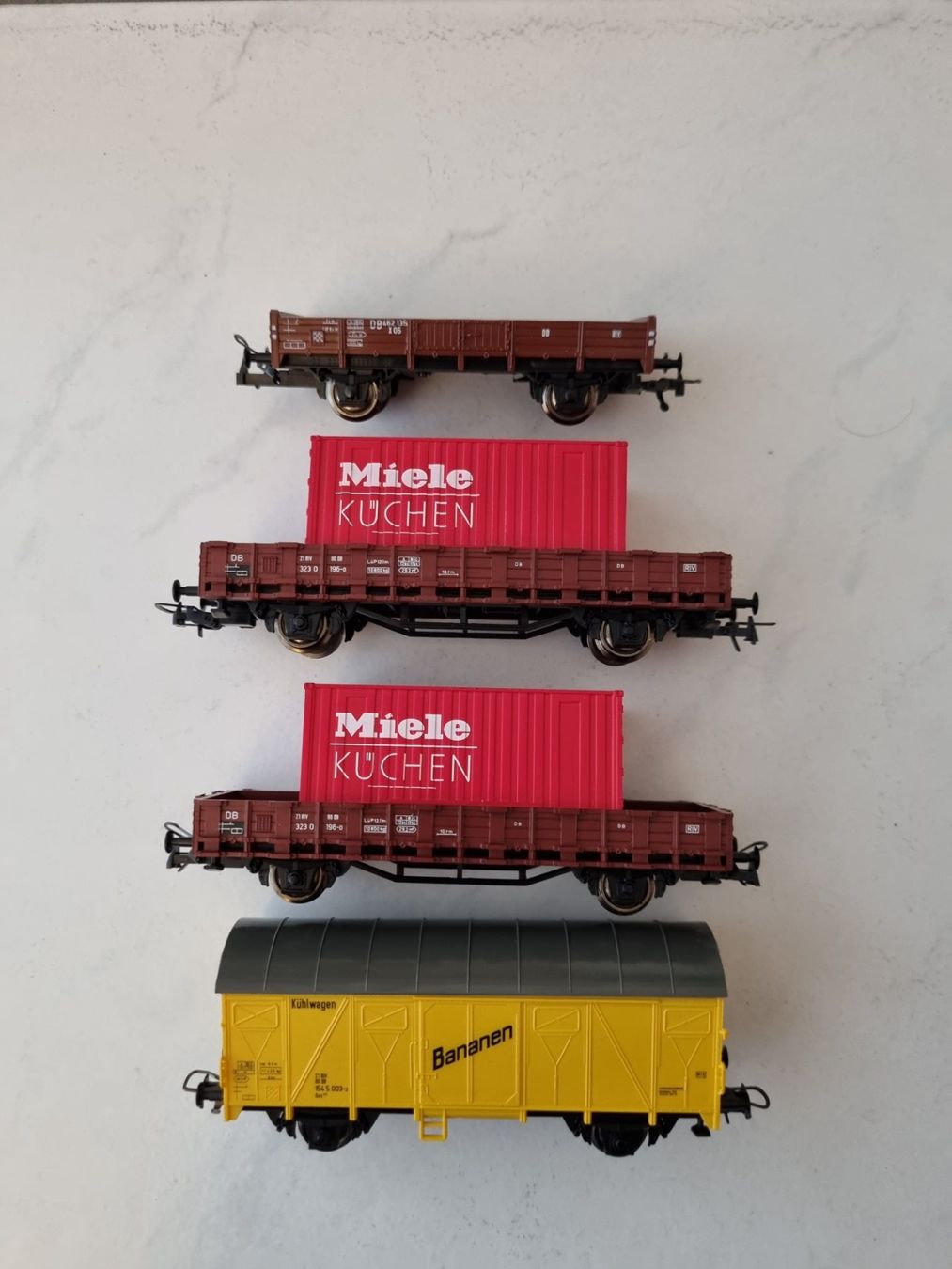 Roco Modellini di ferrovie: 4 x Roco Miele Güterwagen H0 GS – Usato da Zürich venduto da nibadi