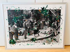XXL Modern interpretiertes eingerahmtes Fotokunstwerk (Bild)