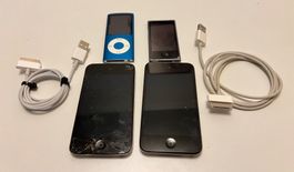 Apple iPod Konvolut 4x iPod + 2 Ladekabel