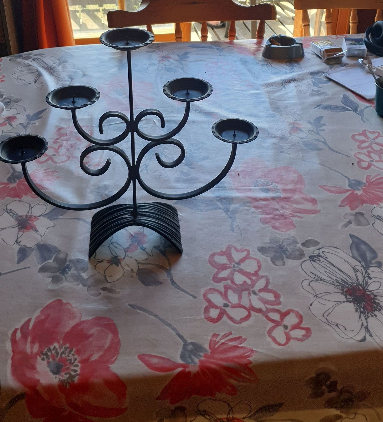 Kerzenständer: Chandelier, bougeoir fer forgé 5 bras – Gebraucht aus Aven von stphane1577