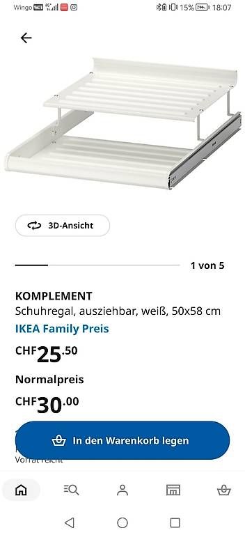 Armoires: Ikea PAX Komplement Schuhregal – D'occasion à Burgdorf par m...
