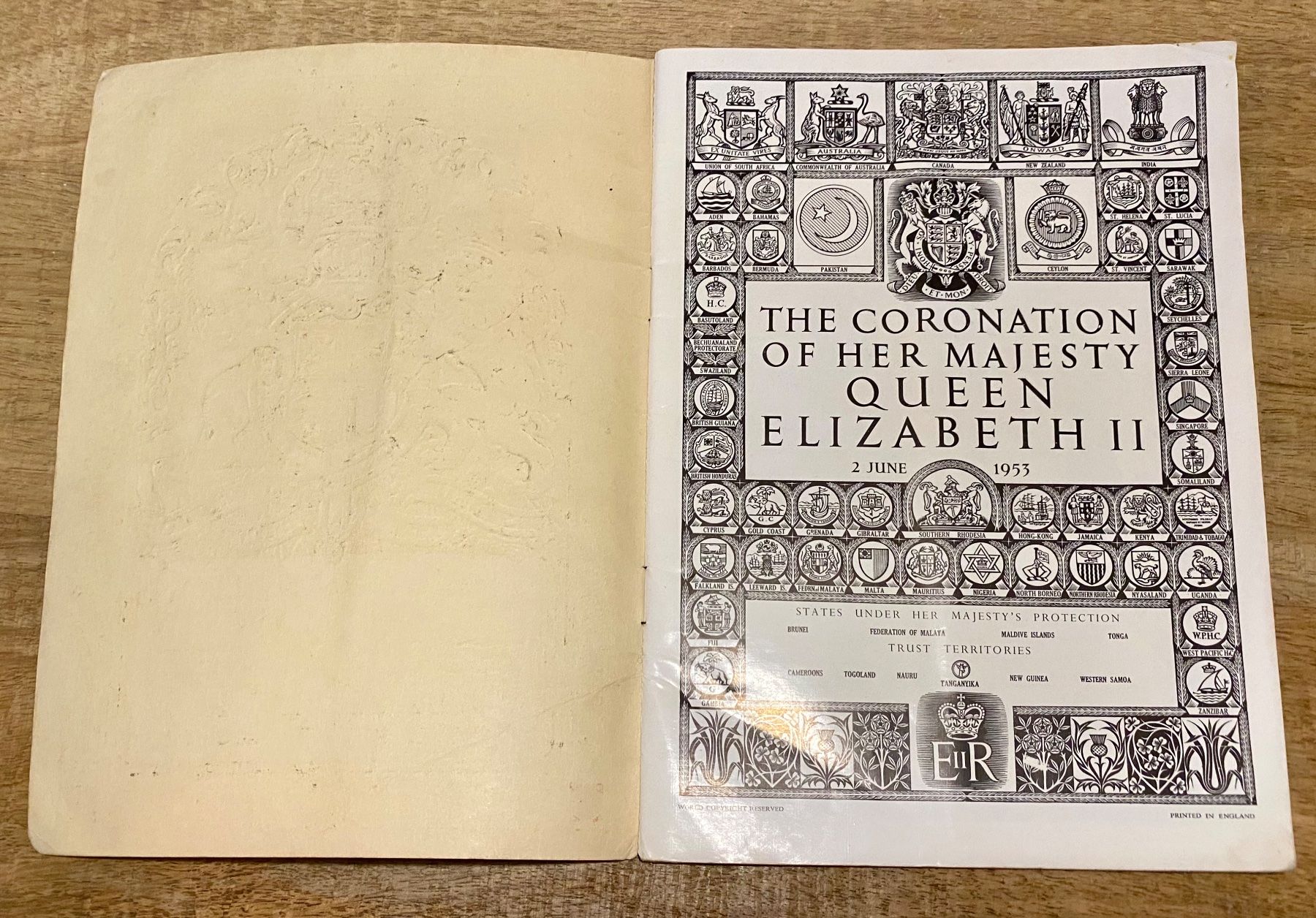 Riviste & Magazine: 1953 - QUEEN ELIZABETH II Krönungs Programmheft - England – Usato da Root venduto da ENGLAND-TREASURES 2