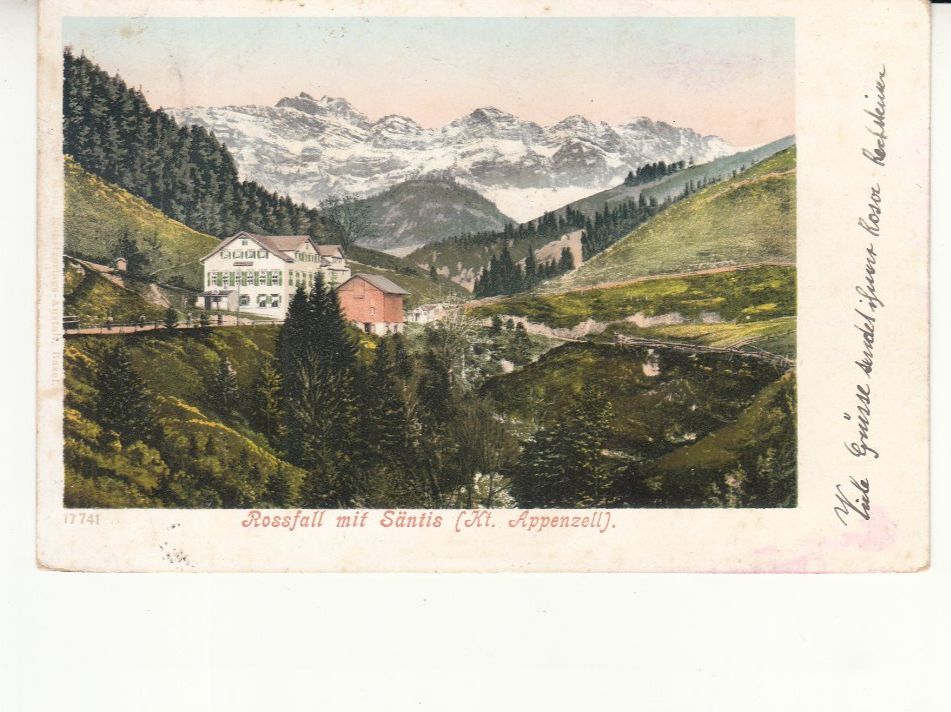 Cartoline postali: Rossfall Säntis 1909 – Usato da Bürglen TG venduto da StampGraf