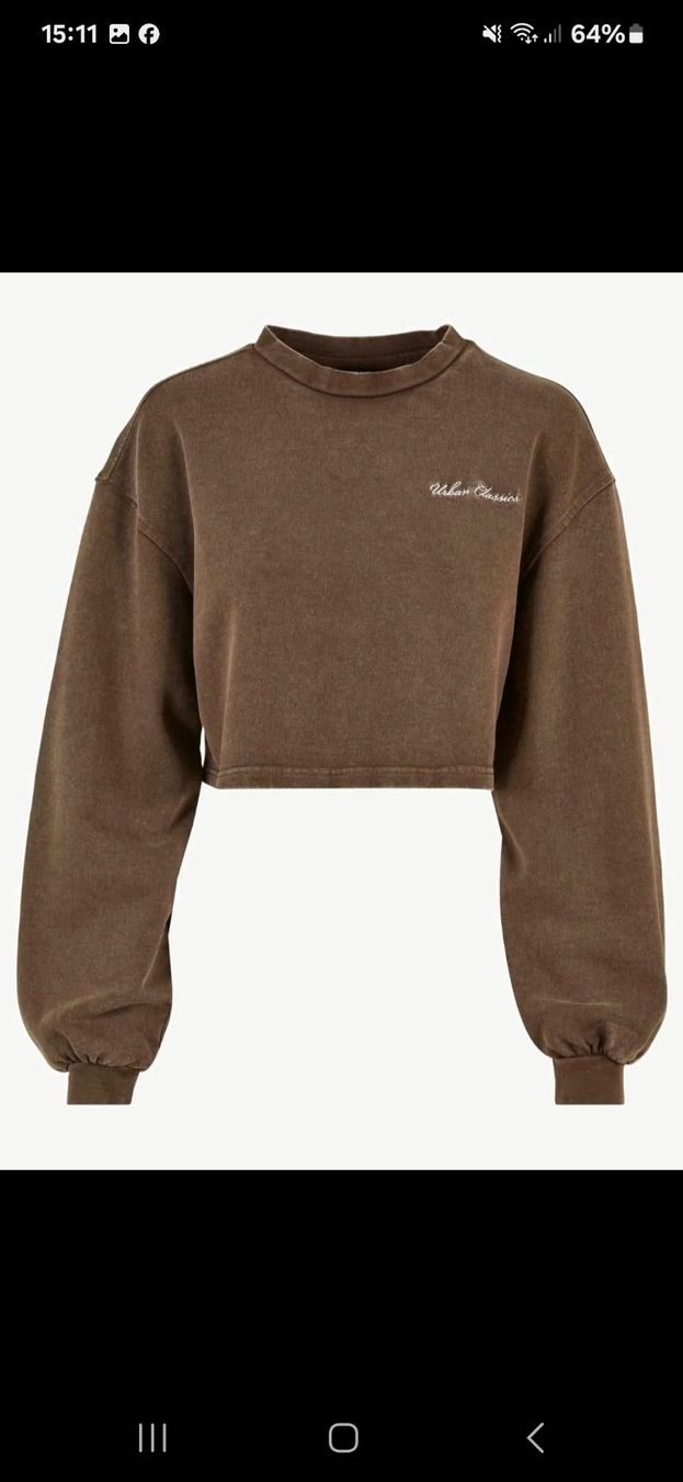 Maglioni & Felpe: Urban classics crop pulli braun grunge hiphop – Usato da horn venduto da CherryCrow