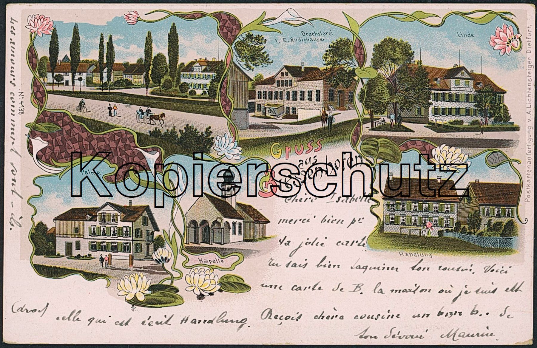 Cartoline postali: TG Biessenhofen - Litho - Amriswil – Usato da Schindellegi venduto da Jonathan77