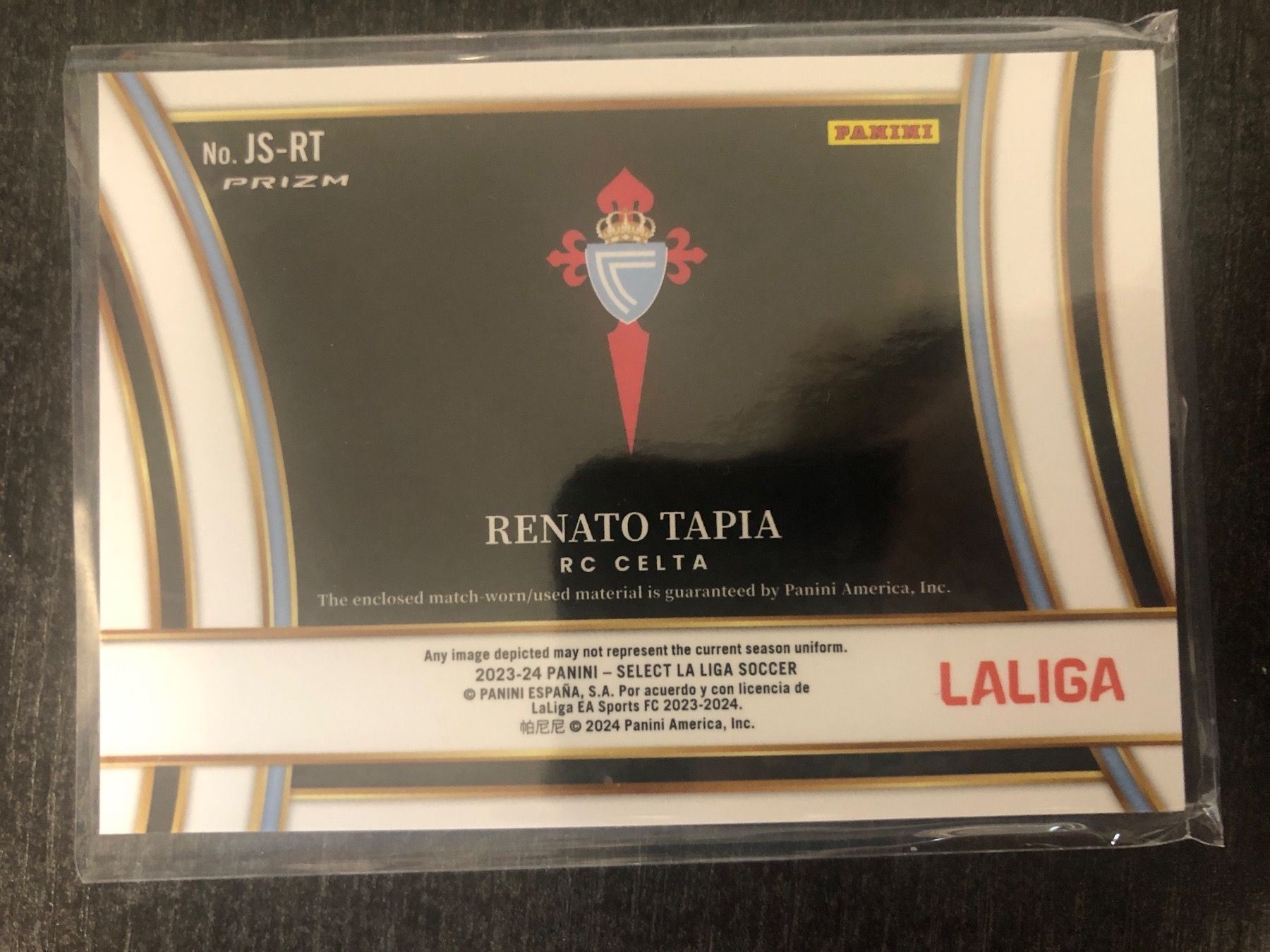Panini Carte collezionabili: Panini Select Renato Tapia RC Celta match-worn Patch – Usato da Wangenried venduto da Garagara 1