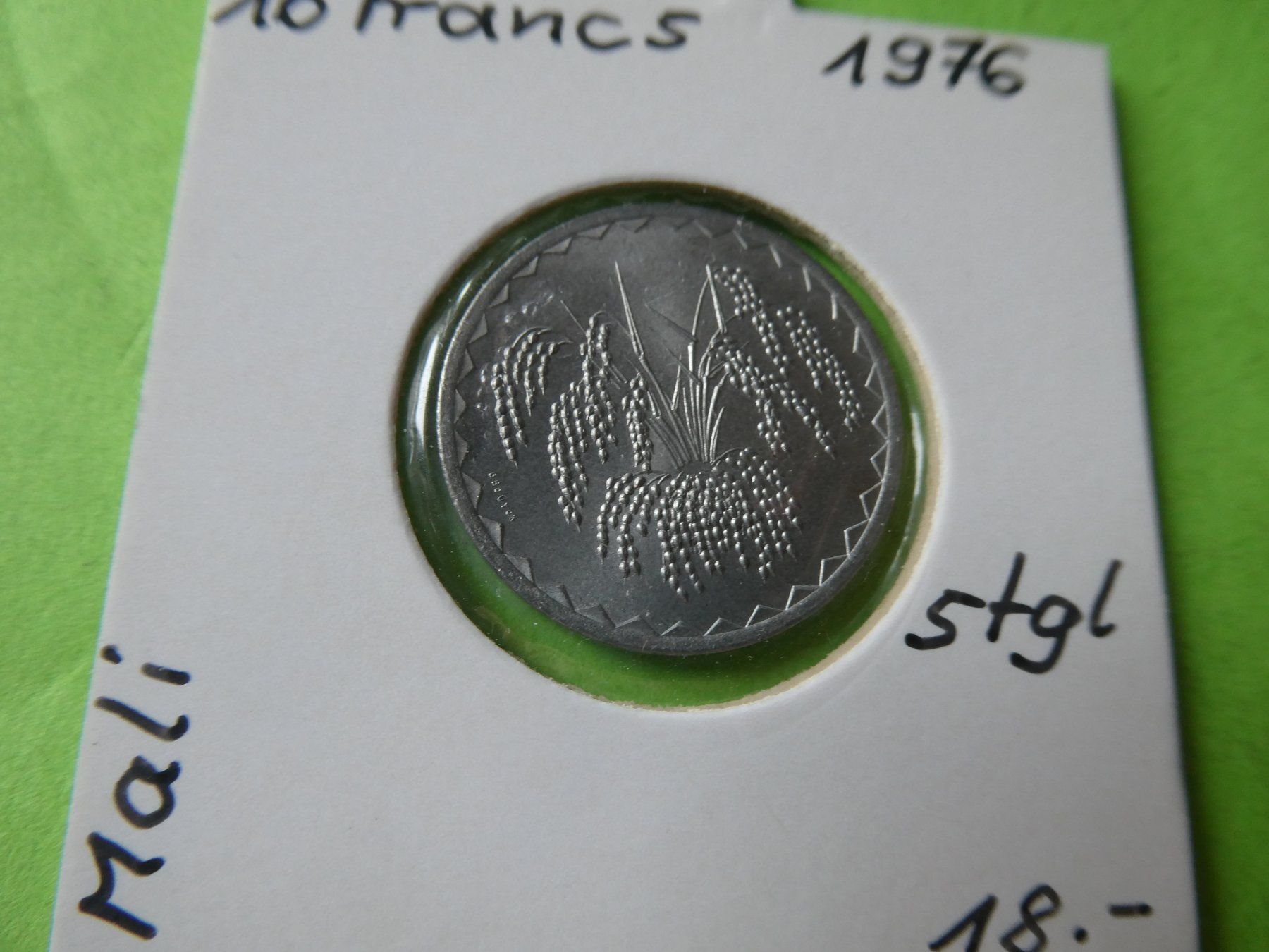 Alle Münzen: Mali 1976, 10 Francs   stgl. – Gebraucht aus Hinterforst von Rohusri