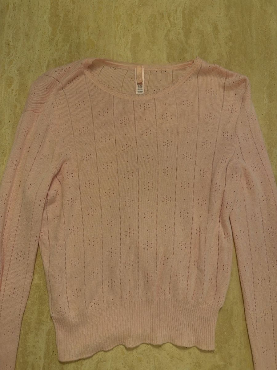 Skims Top: SKIMS Pointelle Strickpullover – Rosa | Grösse M  – Nuovo (secondo la descrizione) da Effretikon venduto da MaisonNade 1