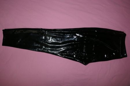 SeXy schwarze Damen Lackhose (  knatsch ) innen Futter Gr.44