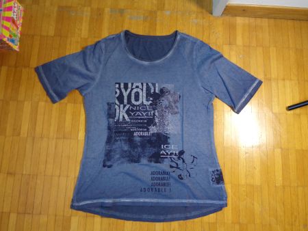 Damen T-Shirt blau Gr. 36