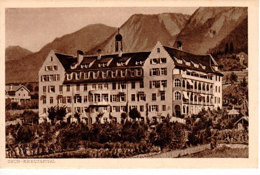 Cartoline postali: Chur - Kreuzspital – Usato da Wolhusen venduto da Curver9