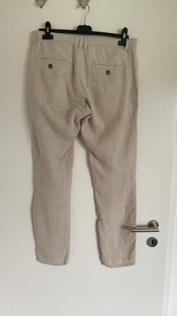 Leinenhosen beige für Männer Gr. 46