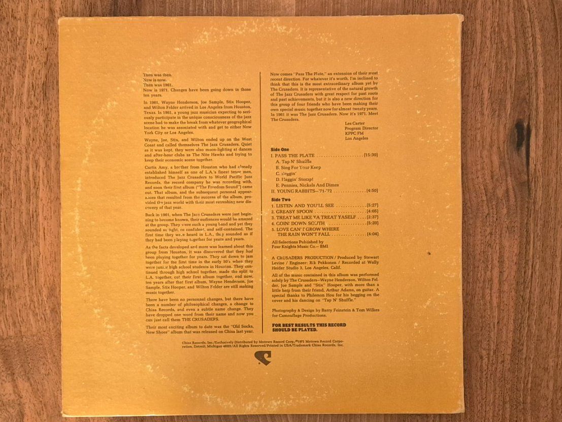 Dischi in vinile: The Crusaders - Pass The Plate – Usato da Emmenbrücke venduto da eneredi 2