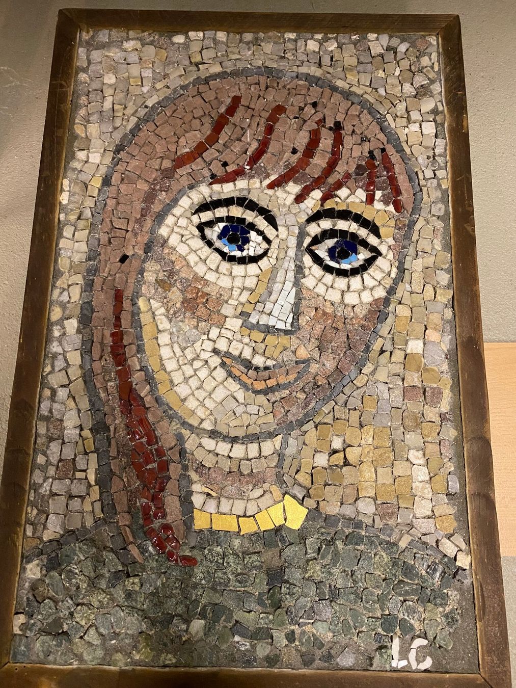 Foto & Immagini: Mosaik-Bild "Mädchenkopf" aus Naturstein – Usato da Dietlikon venduto da Letten1959