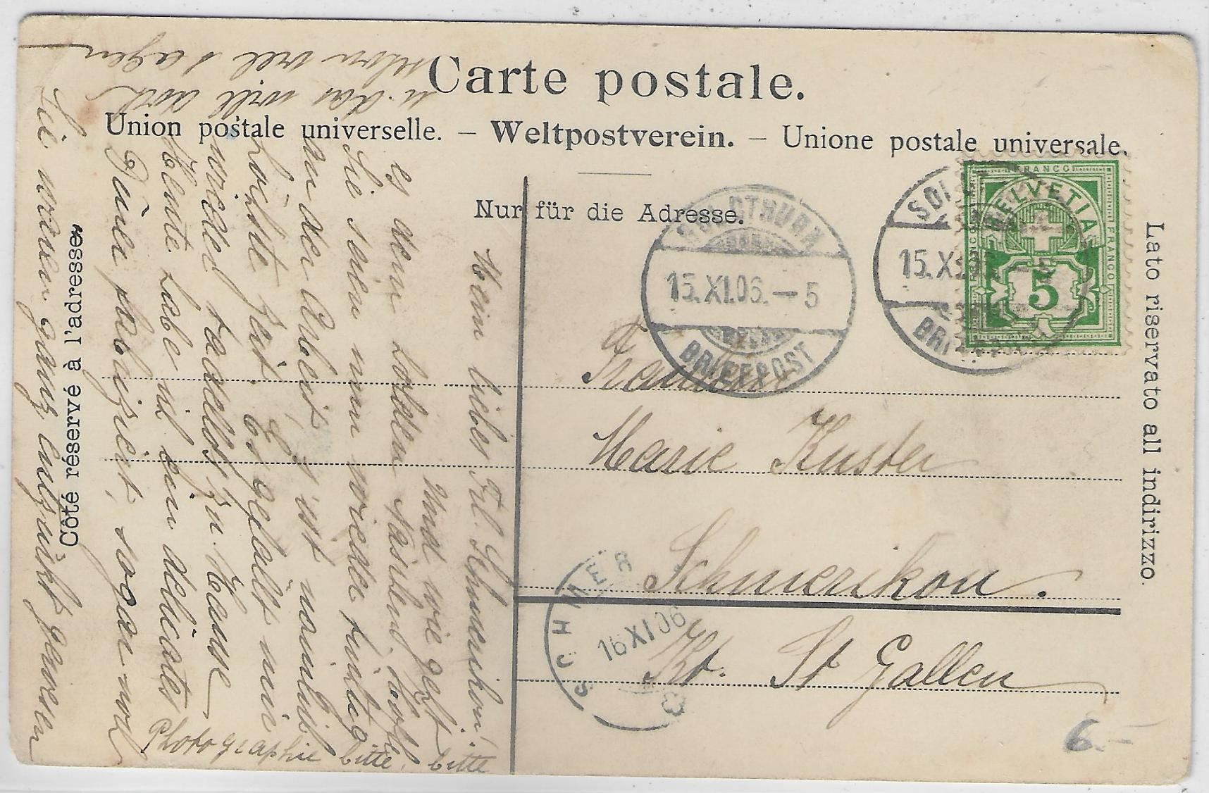 Ansichtskarten: Solothurn - Postgebäude – Gebraucht aus Ettingen von Kartenplanet 1