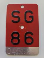 Velonummer SG 86