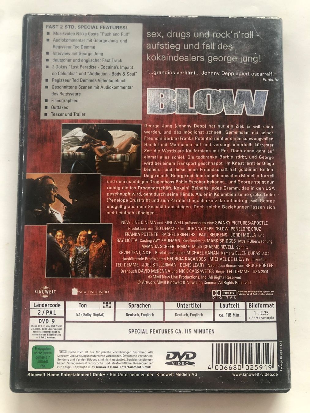 Tutti i DVDs: Blow DVD – Usato da Kestenholz venduto da Inna09 1