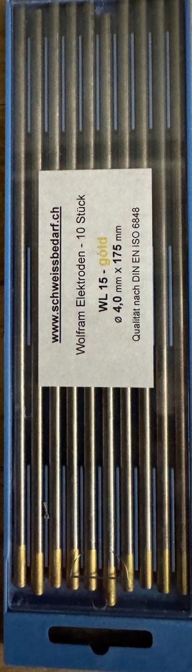 Saldatori: WIG-Wolframelektroden WL-15 gold, verschiedene Durchmesser – Nuovo e nell'imballaggio originale da Thayngen venduto da bvo_q7hw 4