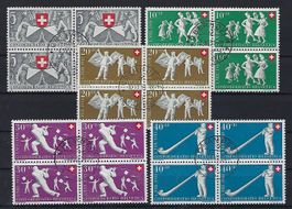 Pro Patria Viererblocks 1951  gestempelt  14613