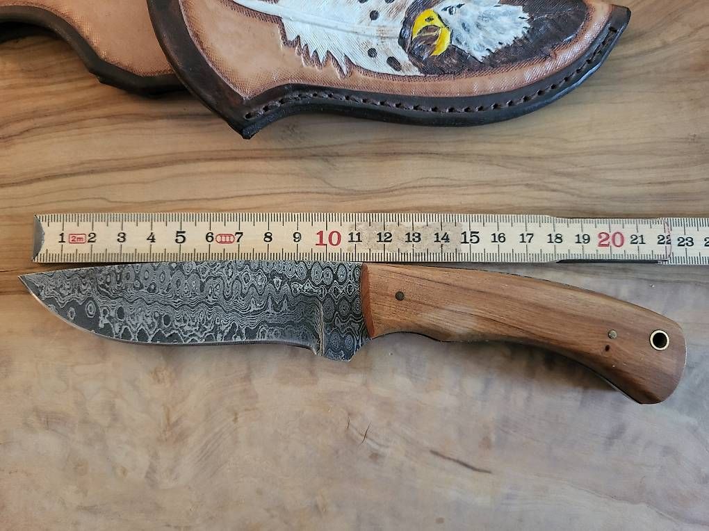 Accessori: Damast Jagdmesser mit Lederscheide Hand Made – Usato da Oberglatt ZH venduto da watchkurt