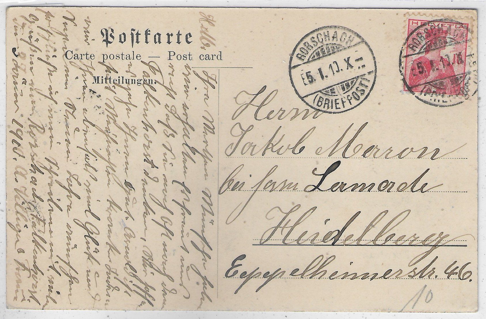 Cartoline postali: Rorschach - Generalansicht – Usato da Ettingen venduto da Kartenplanet 1