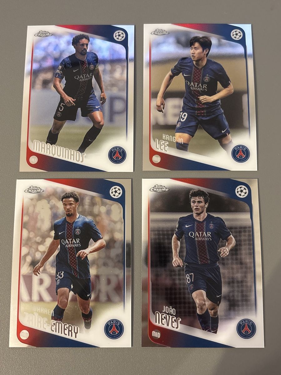 Topps Sammelbilder & Trading cards: Topps Chrome Paris Saint-Germain 4er Set neu – Neu (gemäss Beschreibung) aus Wabern von fig_t688