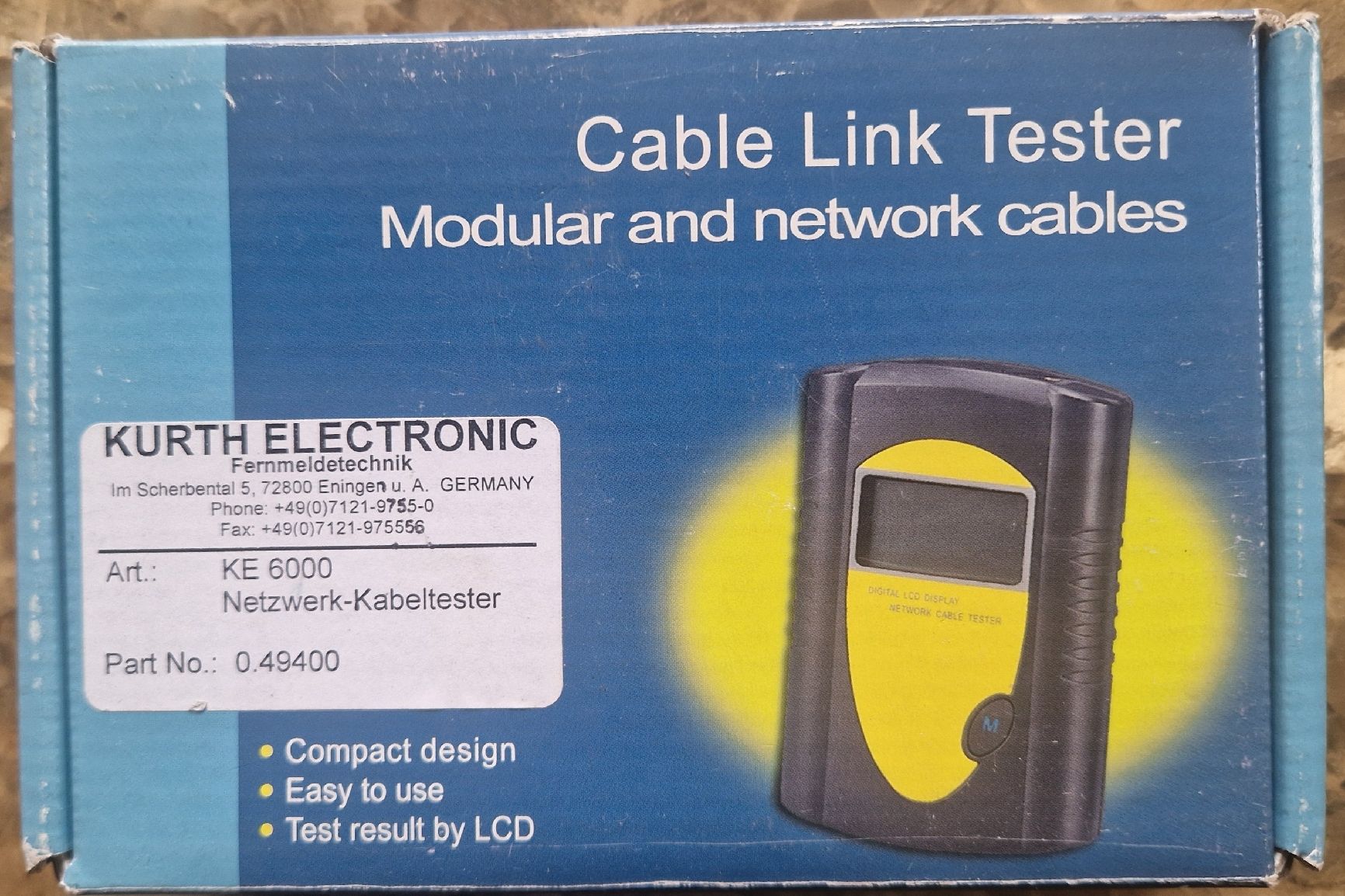 Misurare: Kurth Cable Link Tester KE6000 – Nuovo (secondo la descrizione) da Zürich venduto da marco_kessler
