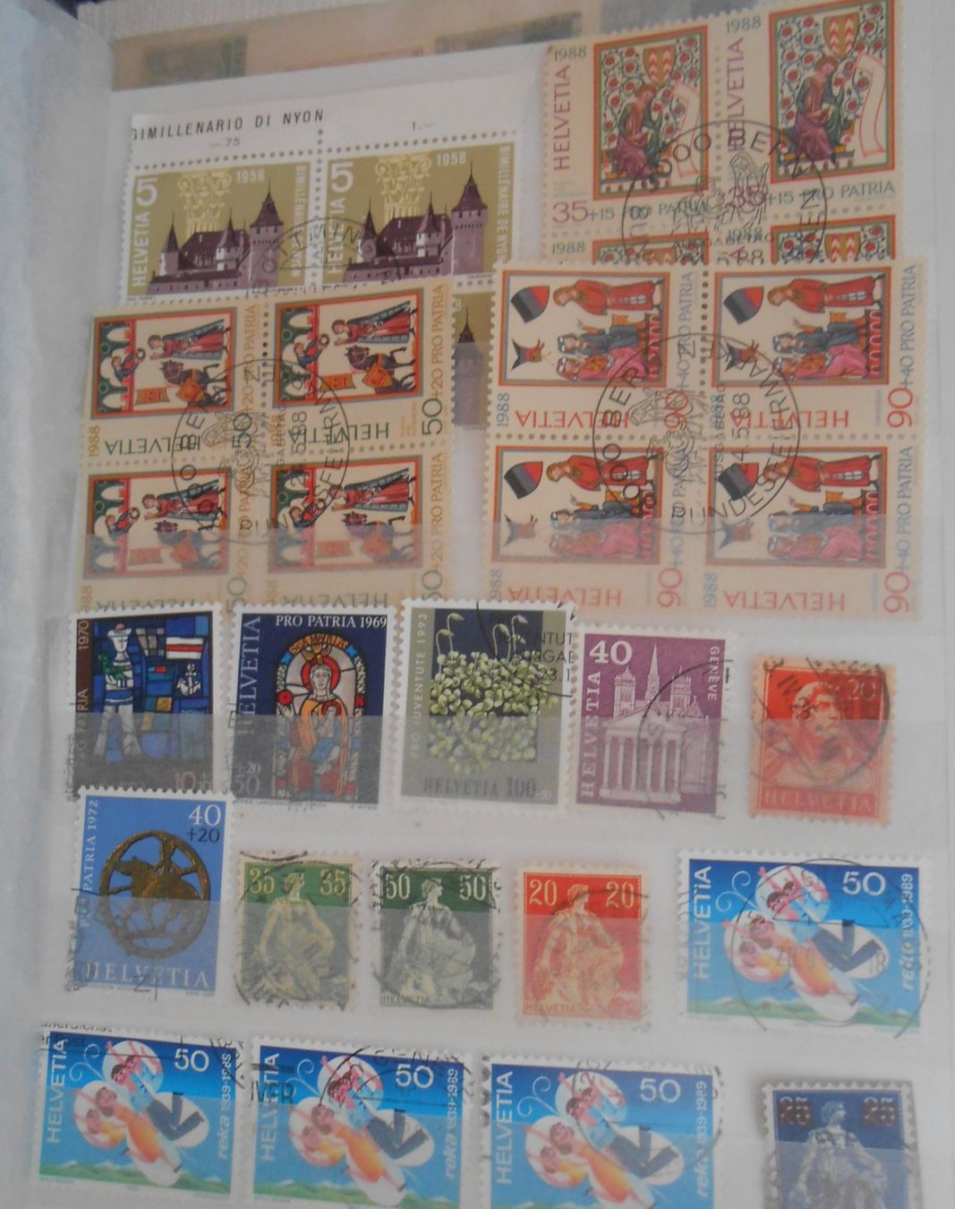 Tous les timbres: Briefmarken Sammlung Schweiz diverse Werte 1958-1993 – D'occasion à Basel par Javer