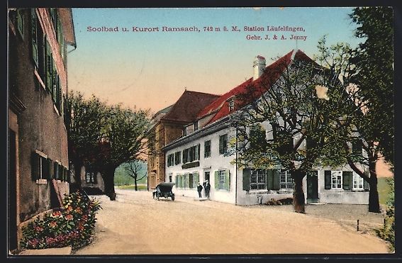 Cartes postales: Ramsach, Kurhaus der Fam. Jenny mit Auto – D'occasion à Berlin par bartko-reher