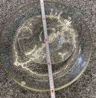 2Schöne Servierplatte aus Glas, Durchmesser 39 cm. Neu!