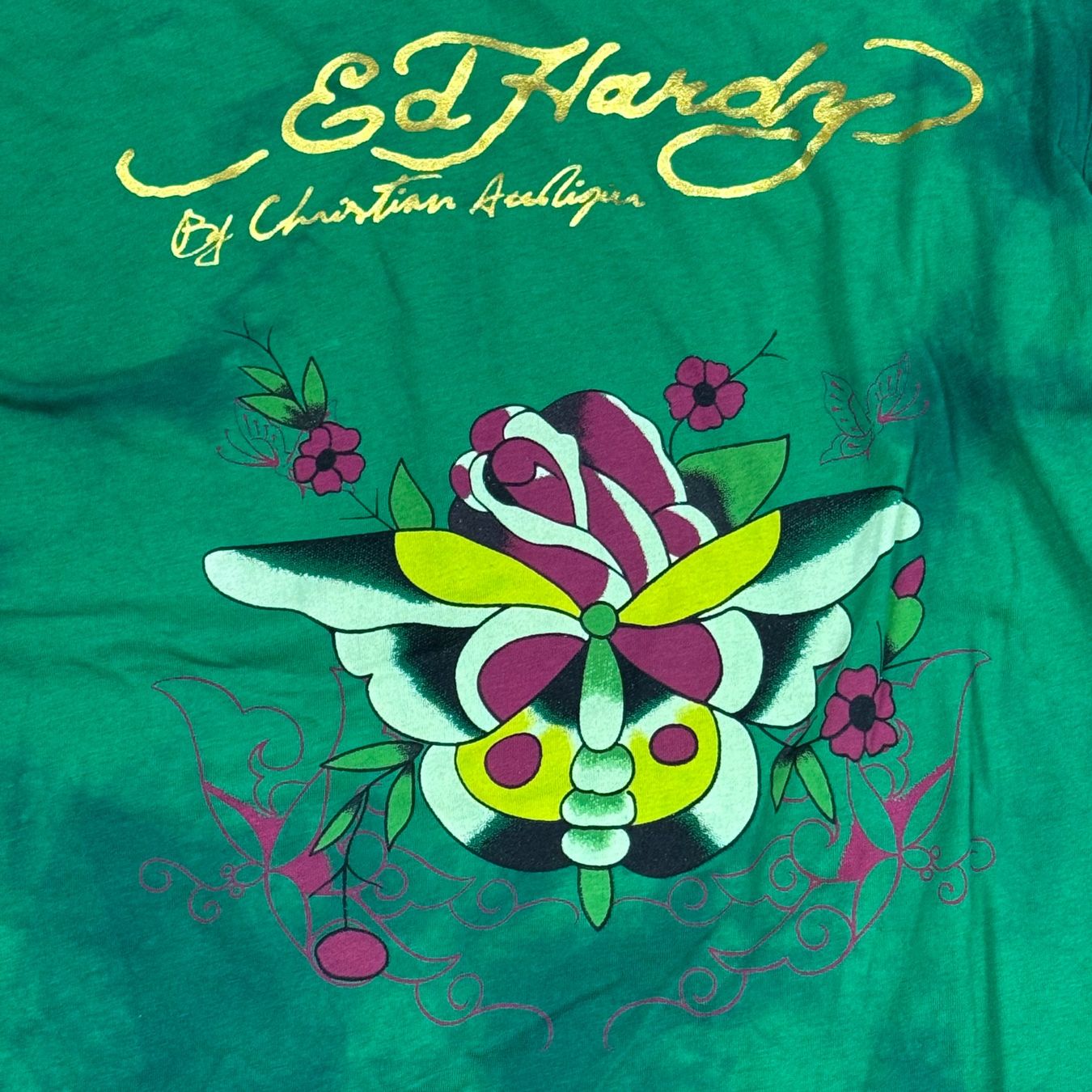 Ed Hardy printed graphic long-sleeve t-shirt y2k summer (Gebraucht