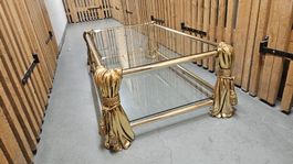 Goldener Hollywood Regency Couchtisch 70er