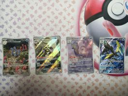 4 cartes Pokémon rares neuves en parfait état