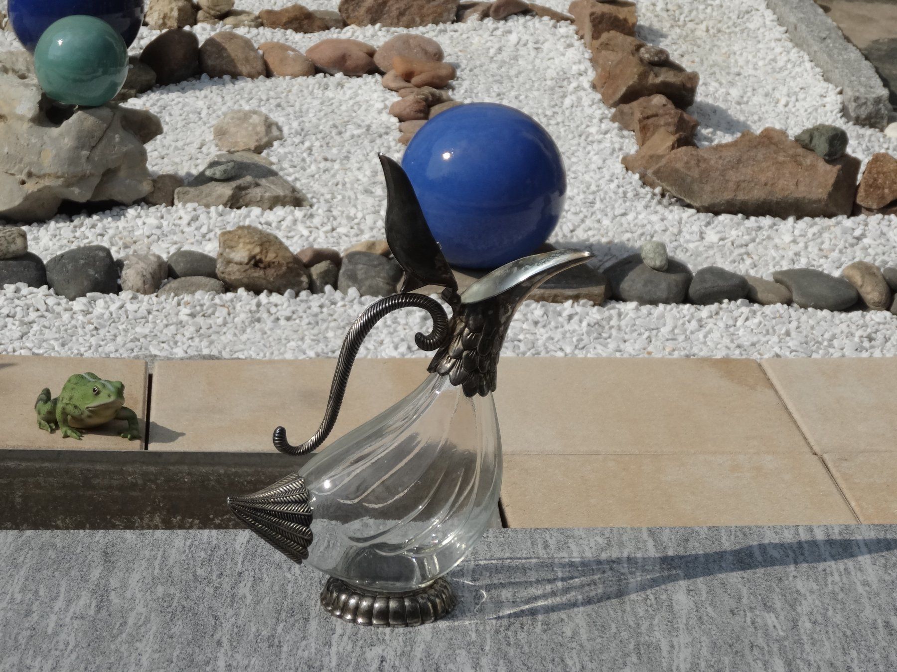 Karaffen: Aus der Glasvitrine: Silber-Glas-Ente-Weinkaraffe – Gebraucht aus Allschwil von Boutique_16b 2