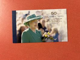 Briefmarkenheft Guernsey Queen Elizabeth II Golden Jubilee