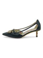 Gucci Butterfly Bamboo Kitten Heel EU 37.5 Schwarz