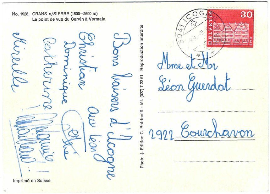 Cartoline postali: AK Crans-sur-Sierre, Wallis – Usato da Rheinfelden venduto da wil_m7gh 1