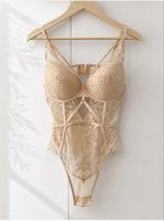Neuer Spitzen-Body mit Push-up – Nude/Beige – Gr. XS