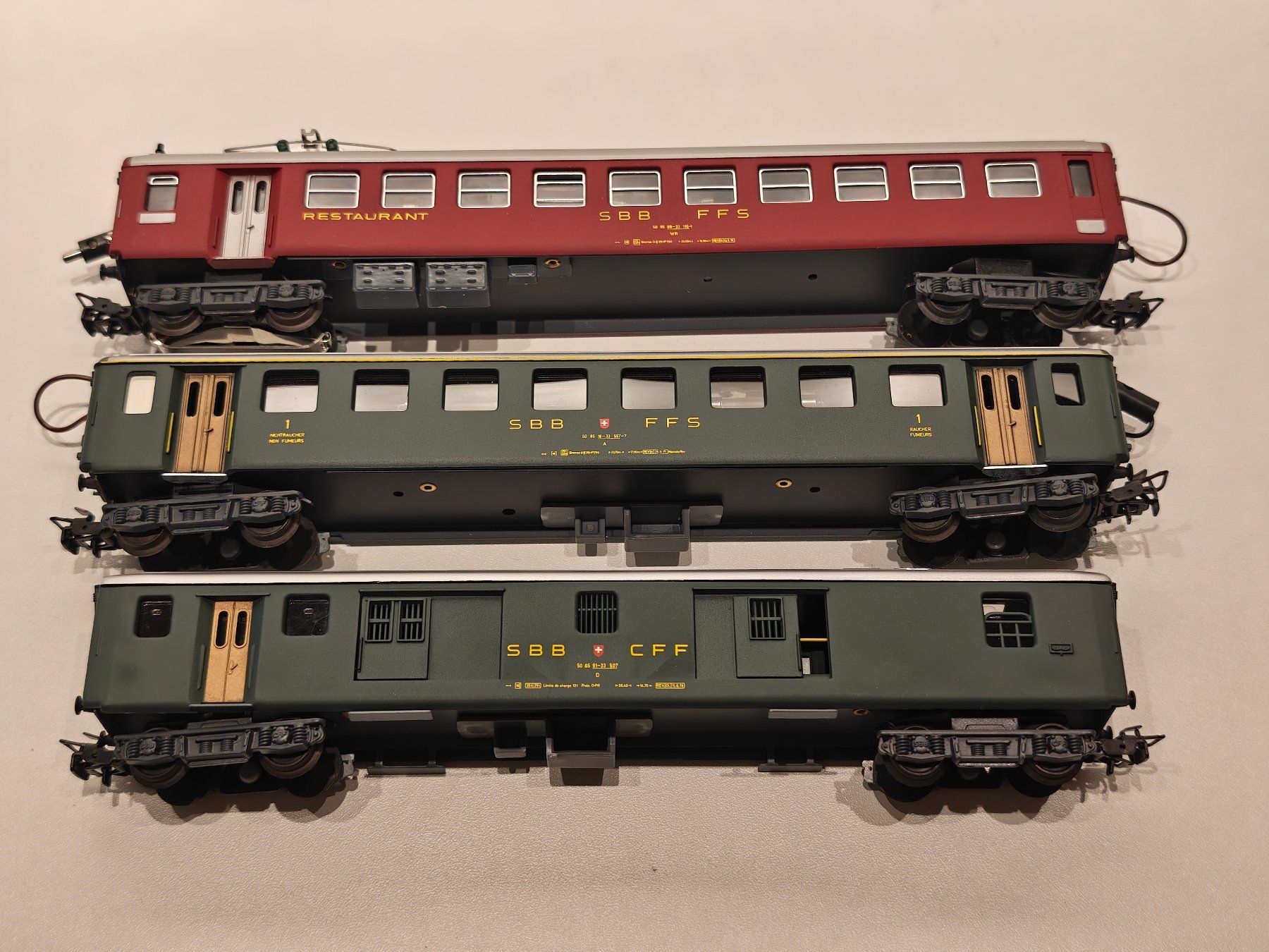 Hag Modellini di ferrovie: 3 Wagen (Hag?) – Usato da Braunau venduto da Homersimpson