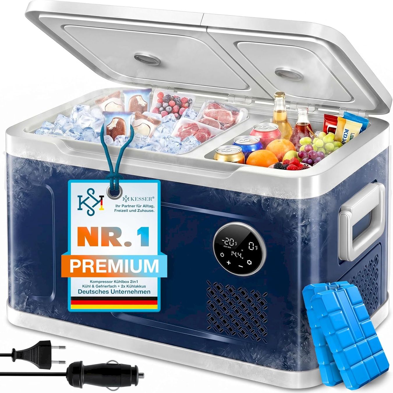 Mobicool Frigoriferi & Refrigeratori: KESSER Kompressor Kühlbox 49L navyblau – Nuovo e nell'imballaggio originale da Bottighofen venduto da zaap