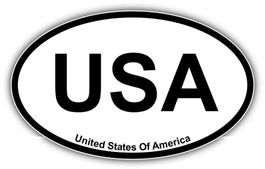 USA Auto Aufkleber Oval – Neu