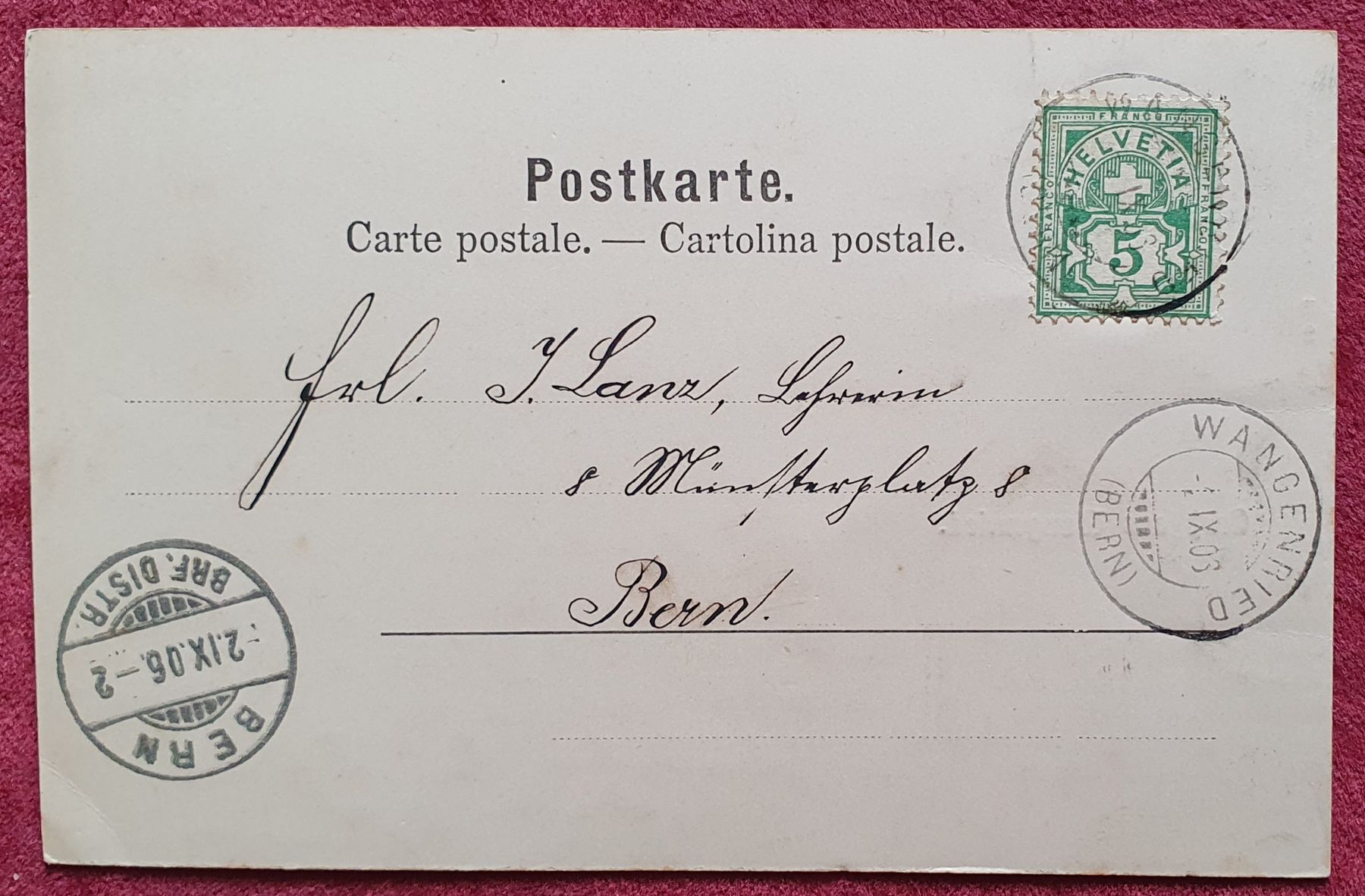 Cartoline postali: Gruss aus Wangenried 1906 – Usato da Kreuzlingen venduto da Rschweiz1 1